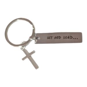 Inspirational Key chain Cross LET GOD LEAD a-006